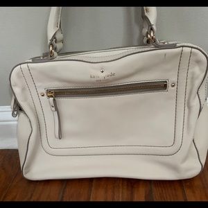 Authentic Kate Spade white leather handbag
